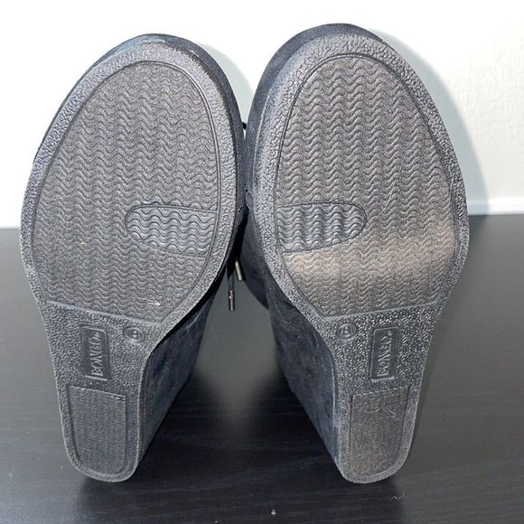 BONGO Black Women's Maddie Wedge Lace Up Ankle Booties Size 8 - Picture 6 of 9